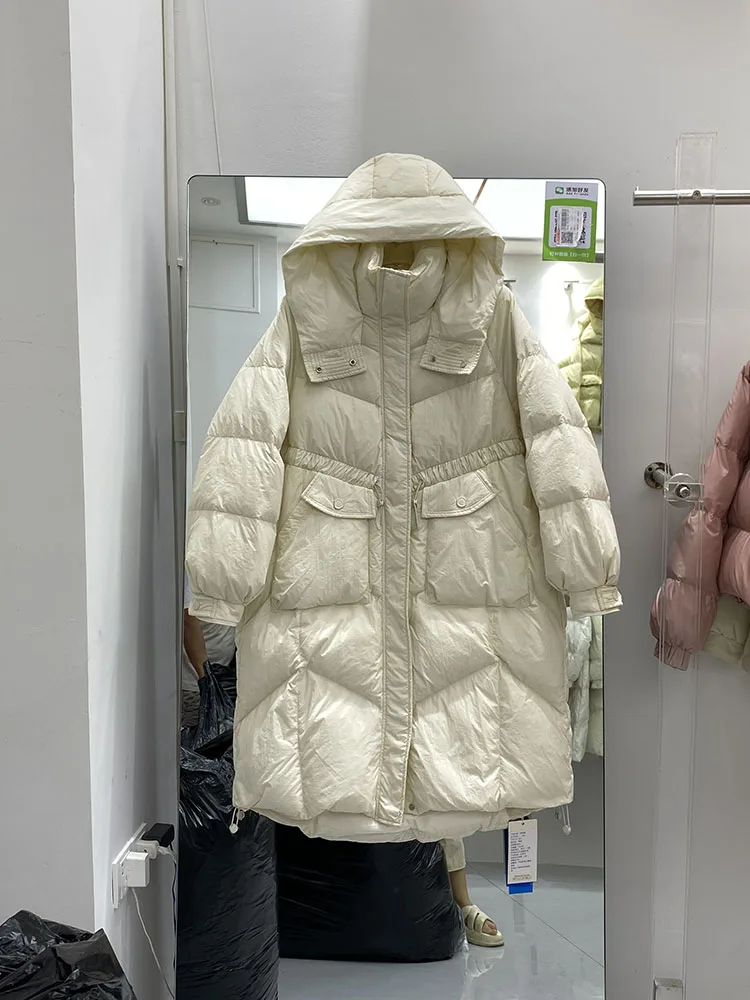 Down Jacket Medium-Length Women's Winter Thickened Fashionable Puffer Coat Loose-Fit Slimming New Style