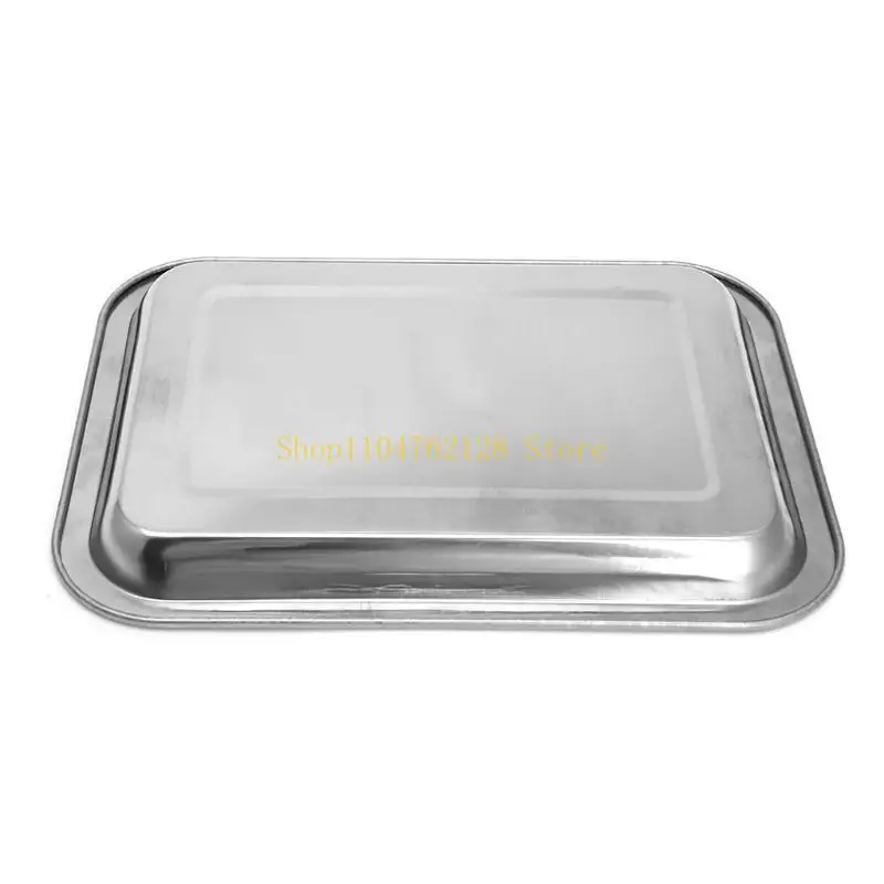 Stainless Steel Rectangular Plate Barbecue Grilled Fish Tray BBQ Container best sale
