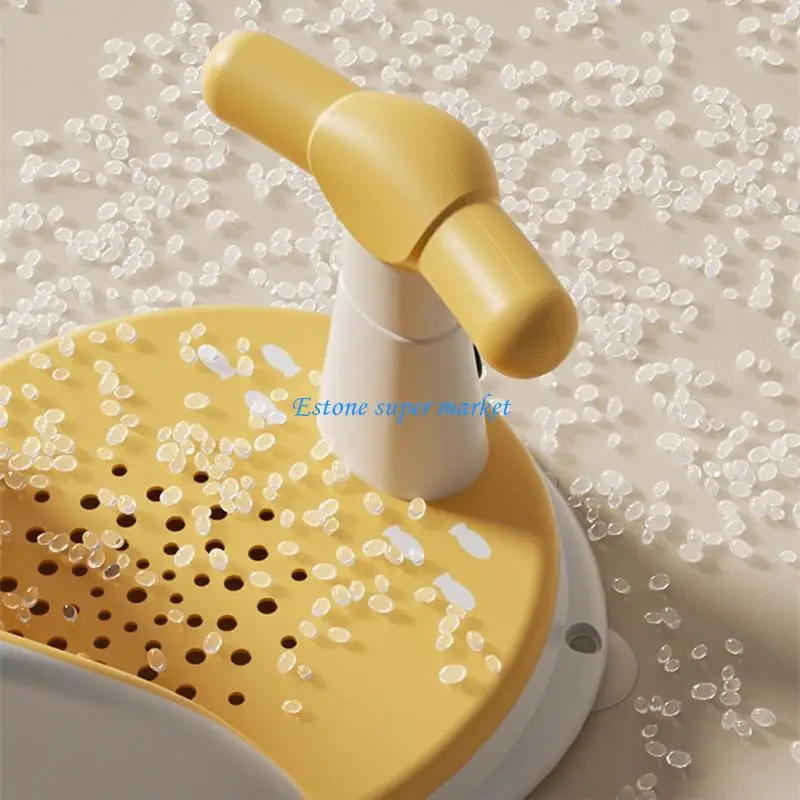 

090B Safe Baby Bath Chair Nonslip Suction Base Ergonomic Support for Newborns Toddler Feature Easy to Clean Design