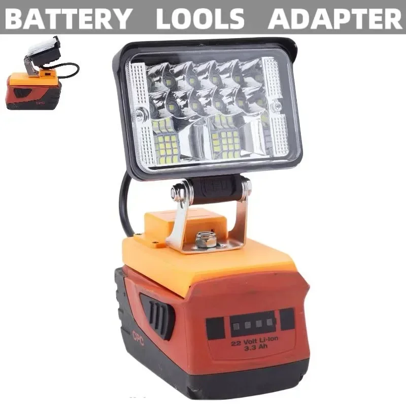 Imagem -02 - Luz de Trabalho Led para Hilti Lâmpada de Acampamento Carregador Usb Compatível Adaptador Lanterna Apenas Baterias 22v