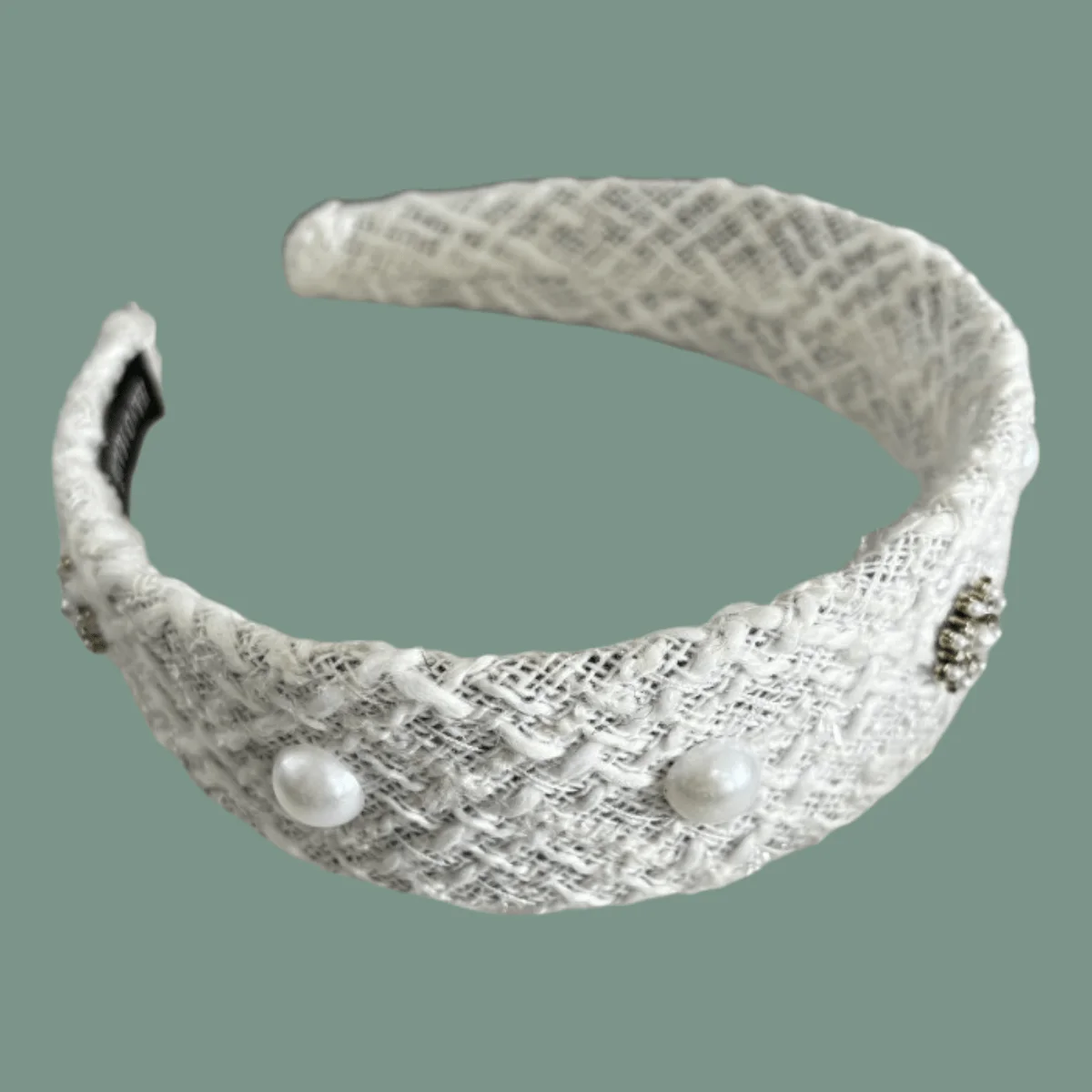 

Knitted Pearl Hair Hoop High Crown Headband Non-Slip Light Luxury Elegant Design for Women Daily Fashion Hair Accessories