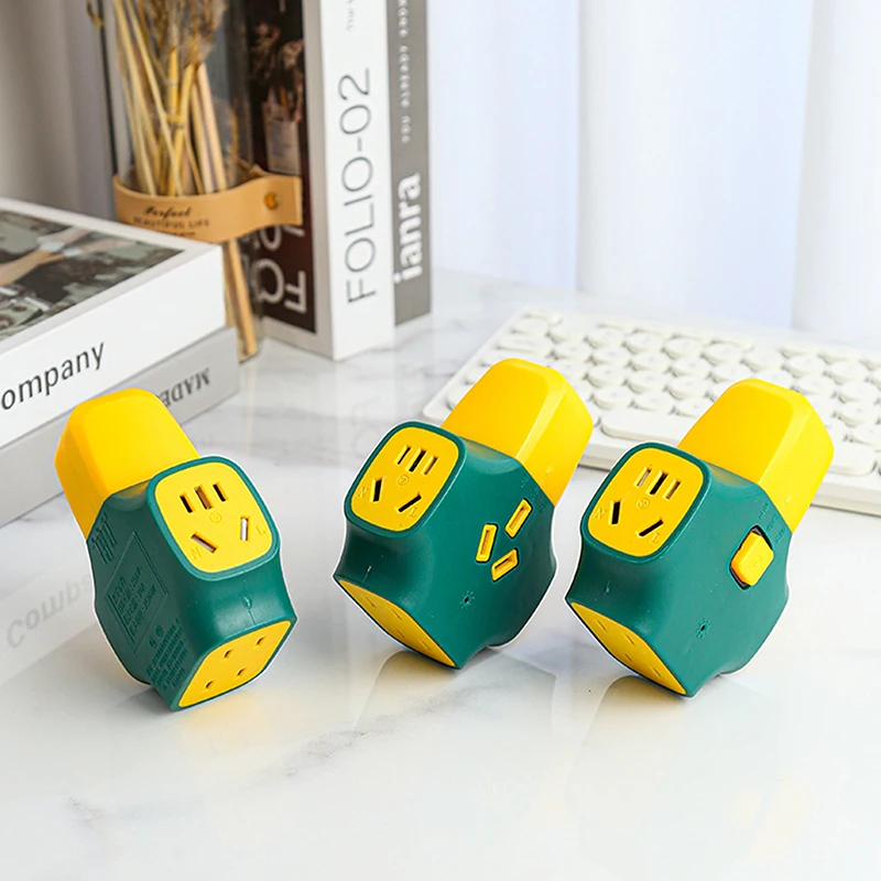 

Drag Socket With Switch Indicator, Multi Plug Socket, Yellow Green Heat-resistant Socket, Drag Board Plug