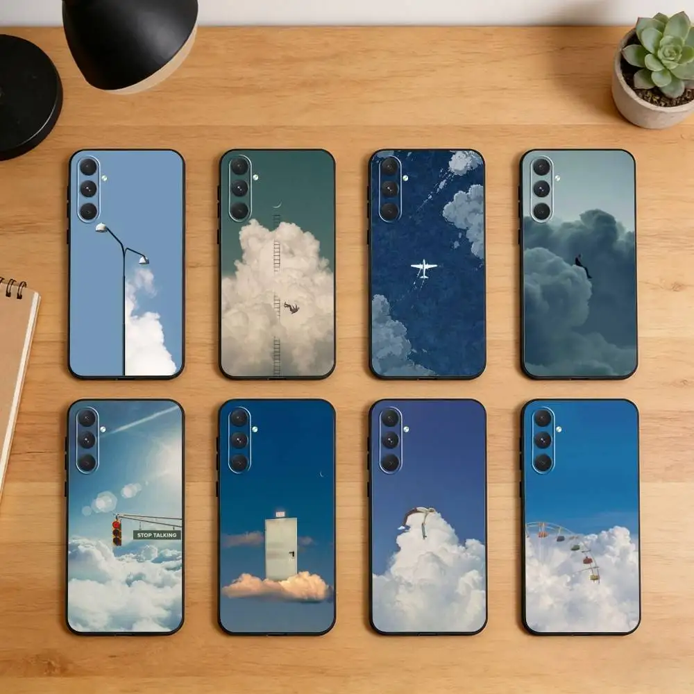 

Surrealist style Phone Case For Samsung S26,S25,S24,S23,S22,S21,Ultra,Plus,FE Black Soft Cover