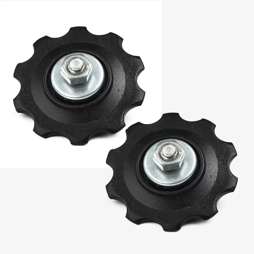 2PCS Bike Rear Derailleur Pulley Set Bicycle Wide Narrow Tooth Guide Wheels Support 6-7 Speed Plastic Road Bike Guide Roller