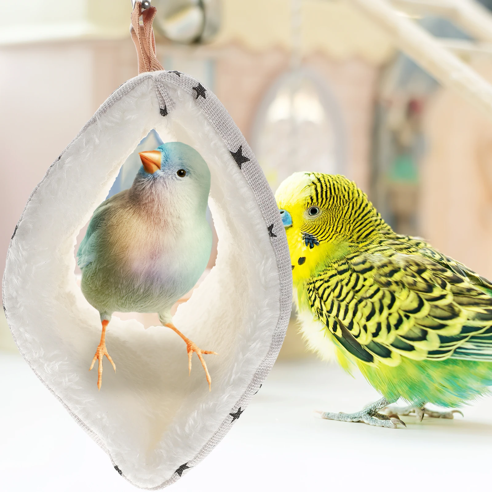 

Small Pet Cotton Nest Cave Fleece Sleep Sack Bird Bed Squirrel Resting Tunnel Guinea Pig Hamster Cozy Four Seasons Bed
