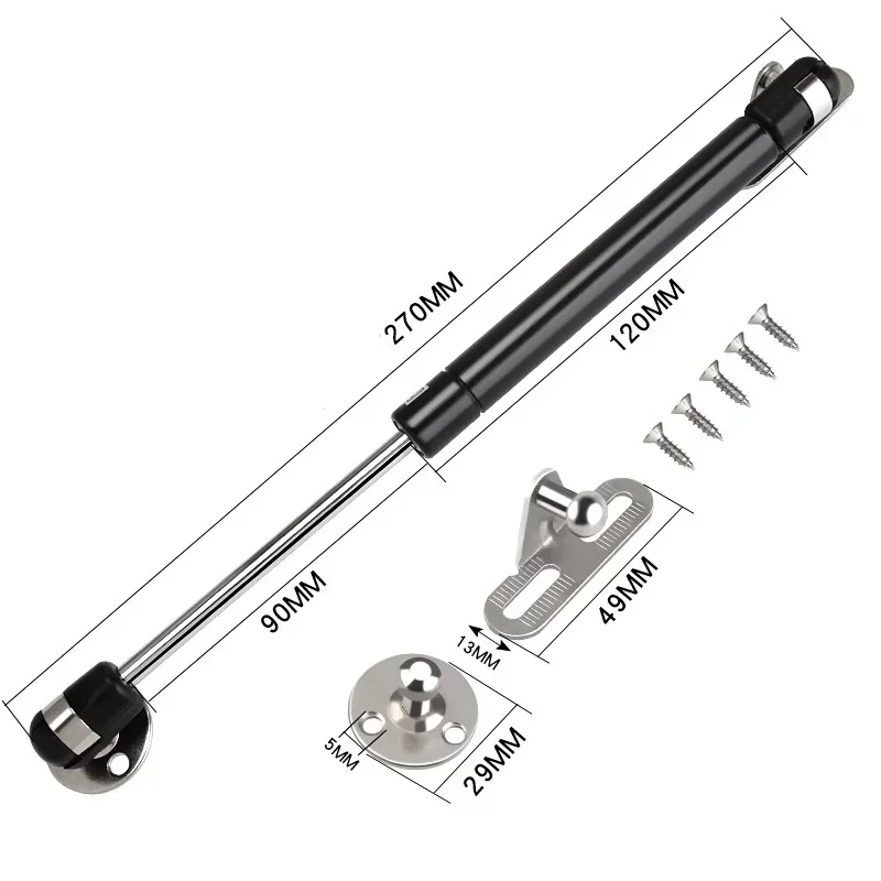 3KG-20KG Hydraulic Support Cabinet Hinge, Soft Close Lid Supports & Buffer Telescopic Cabinet Door Gas Spring Glue Head Supports