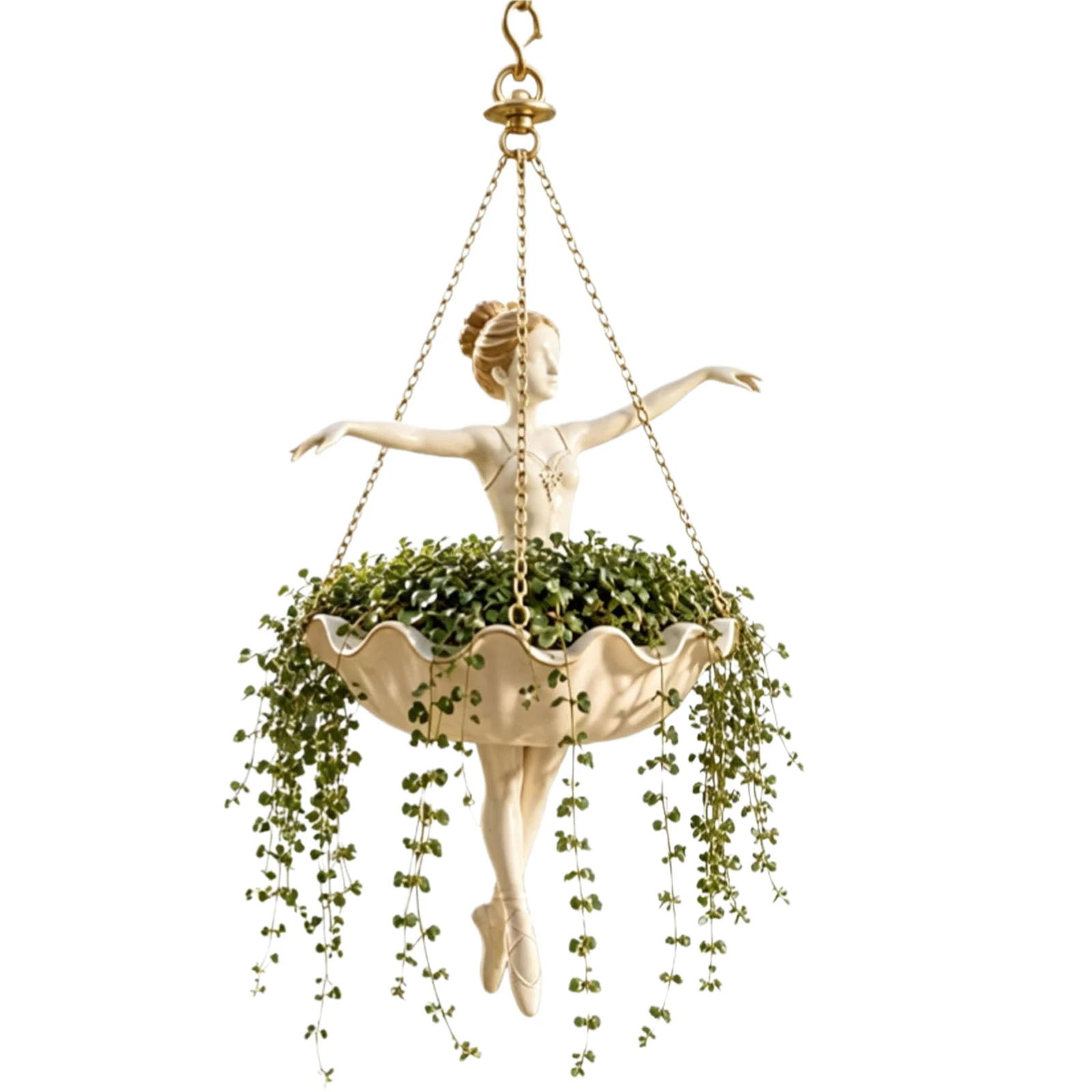 Ballet Dancer Hanging Planter Easy Installation & Versatile Hanging Flower Pot for Succulents Vines Spider Plant Display