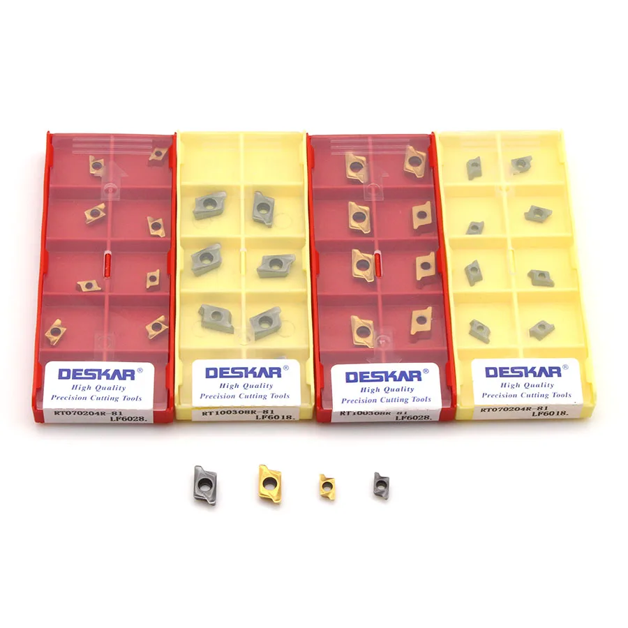 RT070204R-81 LF6018 RT100308R-81 LF6028 CNC Máy Tiện Công Cụ Chuyển Chèn Carbide Chèn Phay Chèn Cho Thép/Thép Không Gỉ