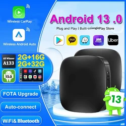 Smart AI BOX Android13 Android Auto Wireless Carplay WIFI Smart TV Box For Netflix YouTube Spotify Intelligent car system