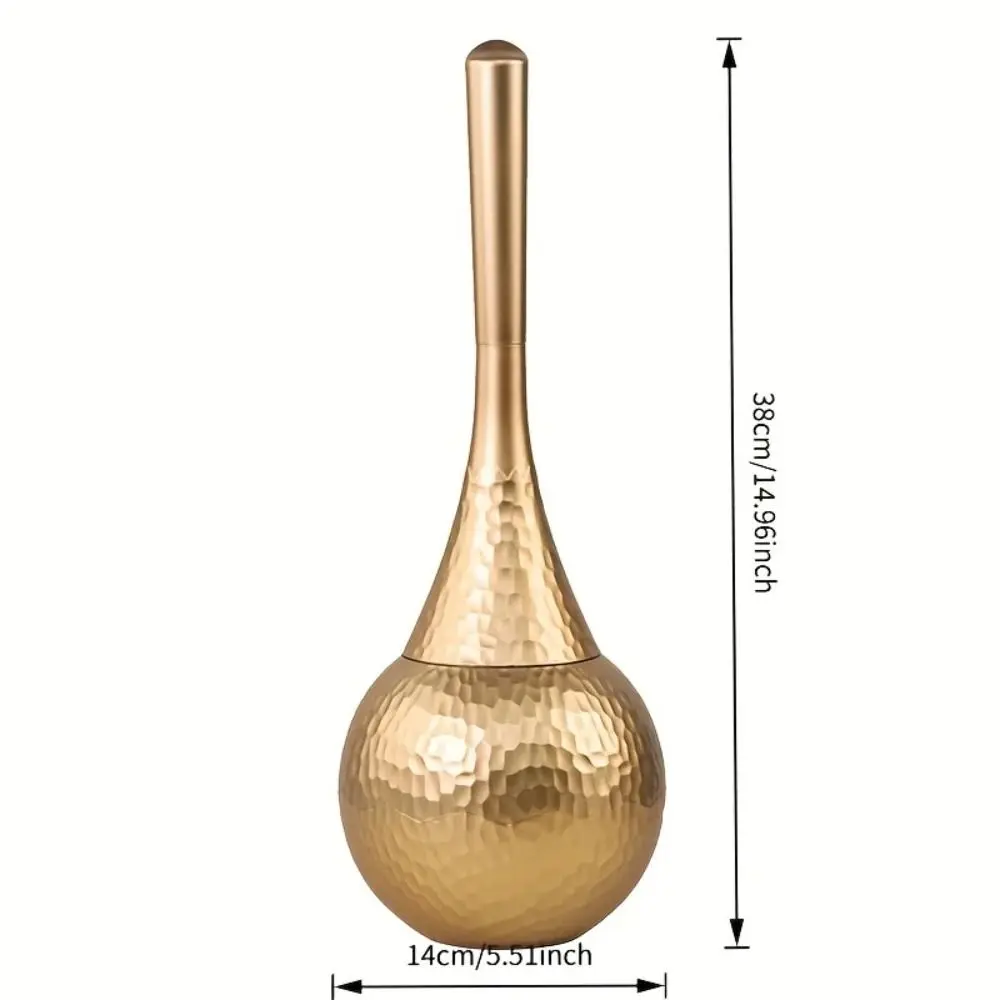 Hot Golden High-end Cleaning Brush Long Handle Non-Scratch Toilet Brush with Base Holder Household Bathroom Brush