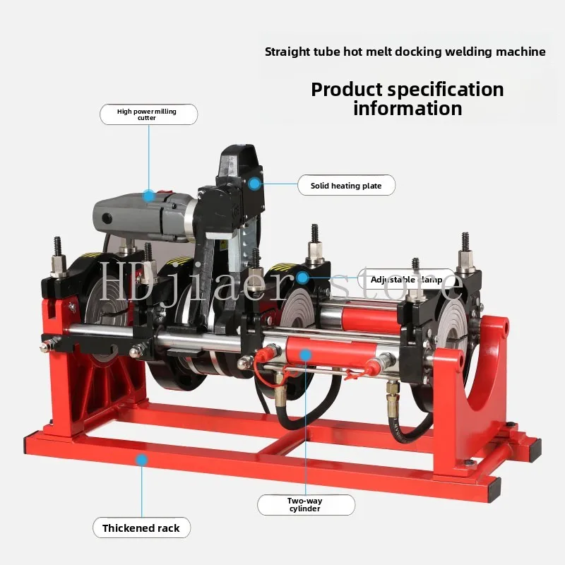Hydraulic semi-automatic PE pipe welding machine hot melt docking pipeline machine 250 315 400 500 630