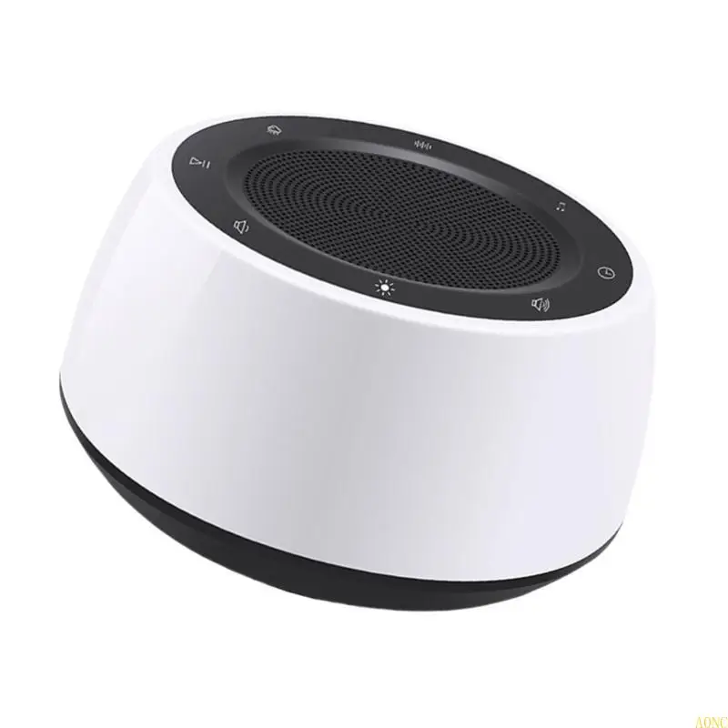 A0NC Säugling Atemtherapie Sound Machine Schlafhilfemaschine Weiß Noise Music Light -Gerät Stimmungsbeleuchtung für Kinder