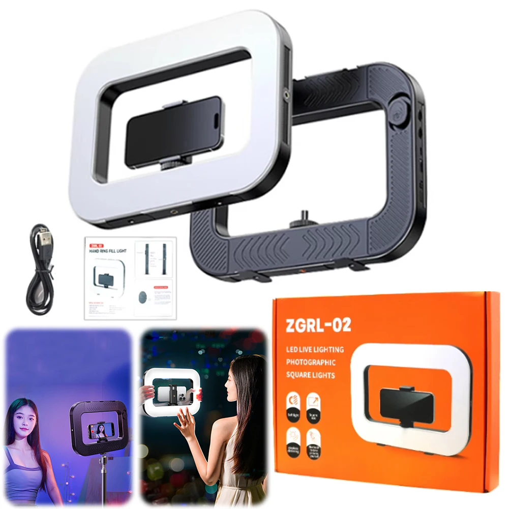 

Smartphone Video Rig with Light Light Cell Phone Handheld Stabilizer W/ Ring Light LED Phone Light for Camera Smartphone YouTube