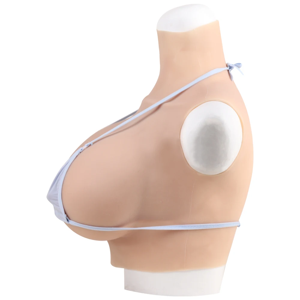 A-HCup Realistic Silicone Fake Chest Water Drop Breasts Form Cosplay Boobs for Drag Queen Sissy Crossdresser Transgender Shemale