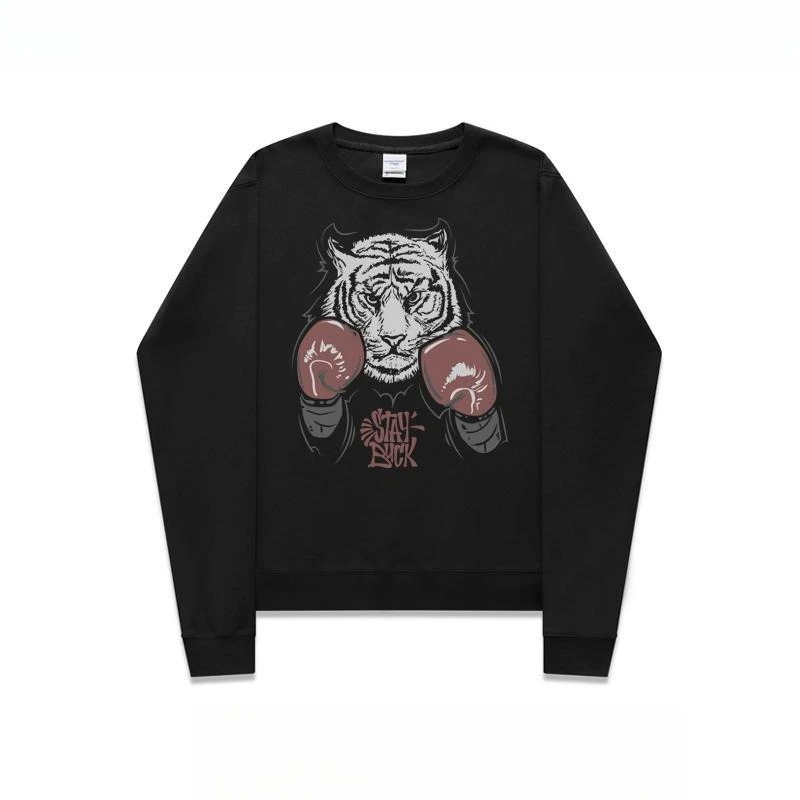 

American Streets West Coast Hip-hop Dark Autumn and Winter Crew Neck Long-sleeved Sweater Men's and Women's Casual Loose Tops