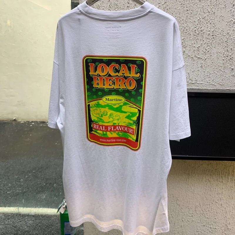 SS25 White Martine Rose T Shirt 3D Letter Print Chest Casual Oversized Short-sleeved T-shirt Men Women Tee