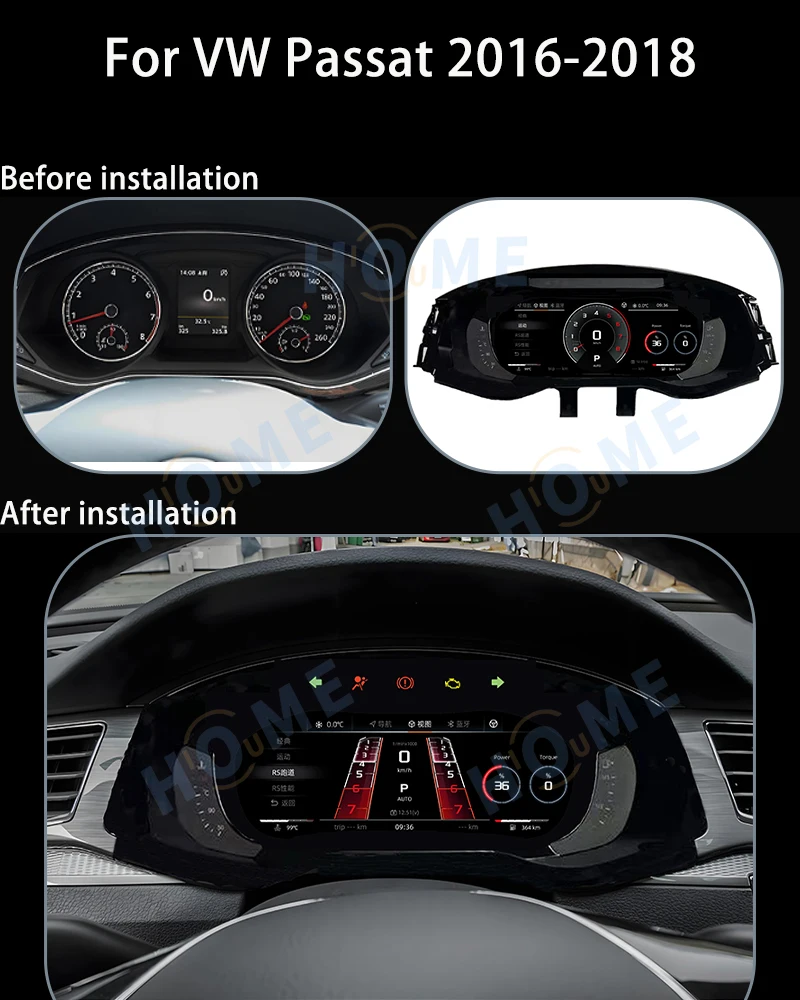 Panel de velocímetro LCD de 10,25 ", tablero Digital de cabina Virtual para kit de modificación interior 2011-2018