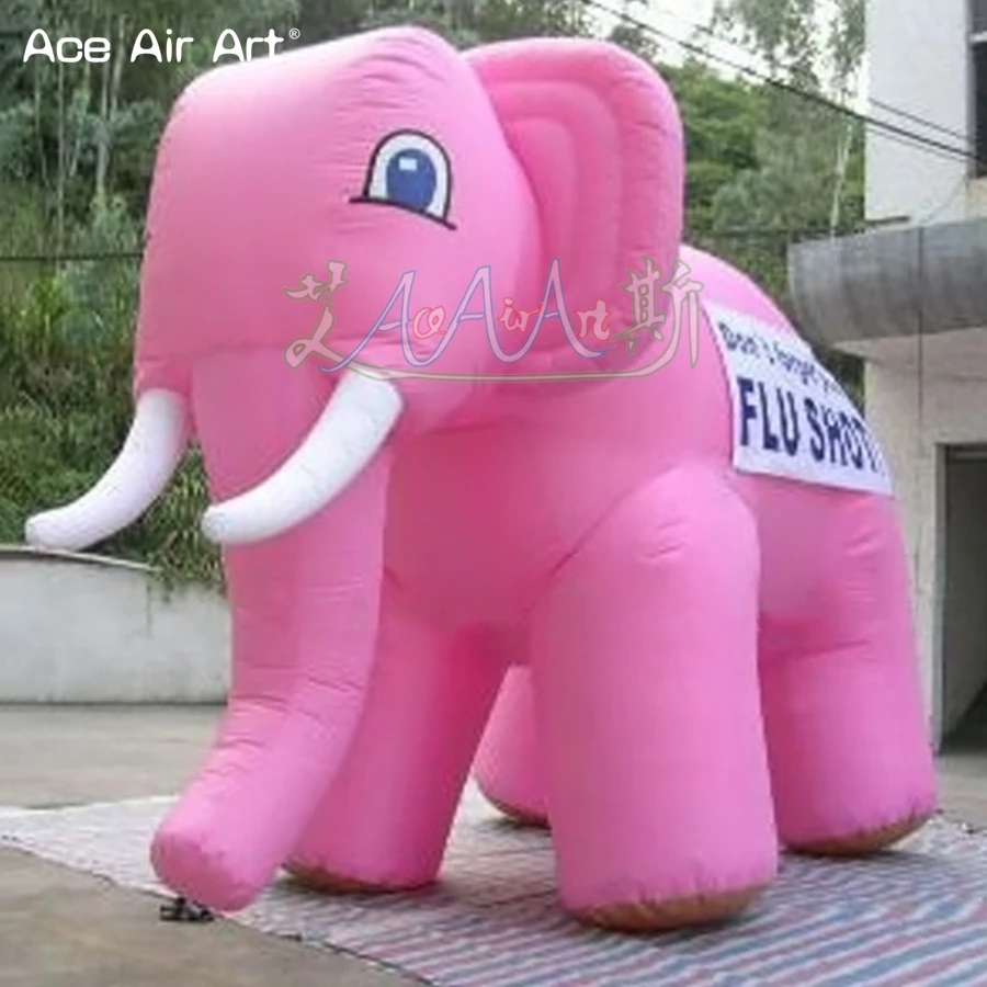 

3/4/5m Good Selling Inflatable Pink Elephant,Inflatable Animal Ballon For Outdoor Advertising Exhibition Made By Ace Air Art