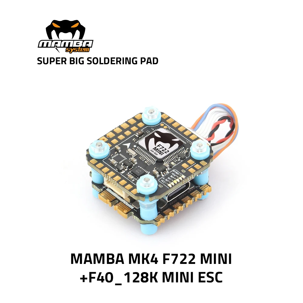 

Diatone MAMBA MK4 F722 MINI 42688 40A/66A MINI 128K 6S Контроллер полета Stack F7 FC ESC электронный контроллер скорости 20 мм/м2