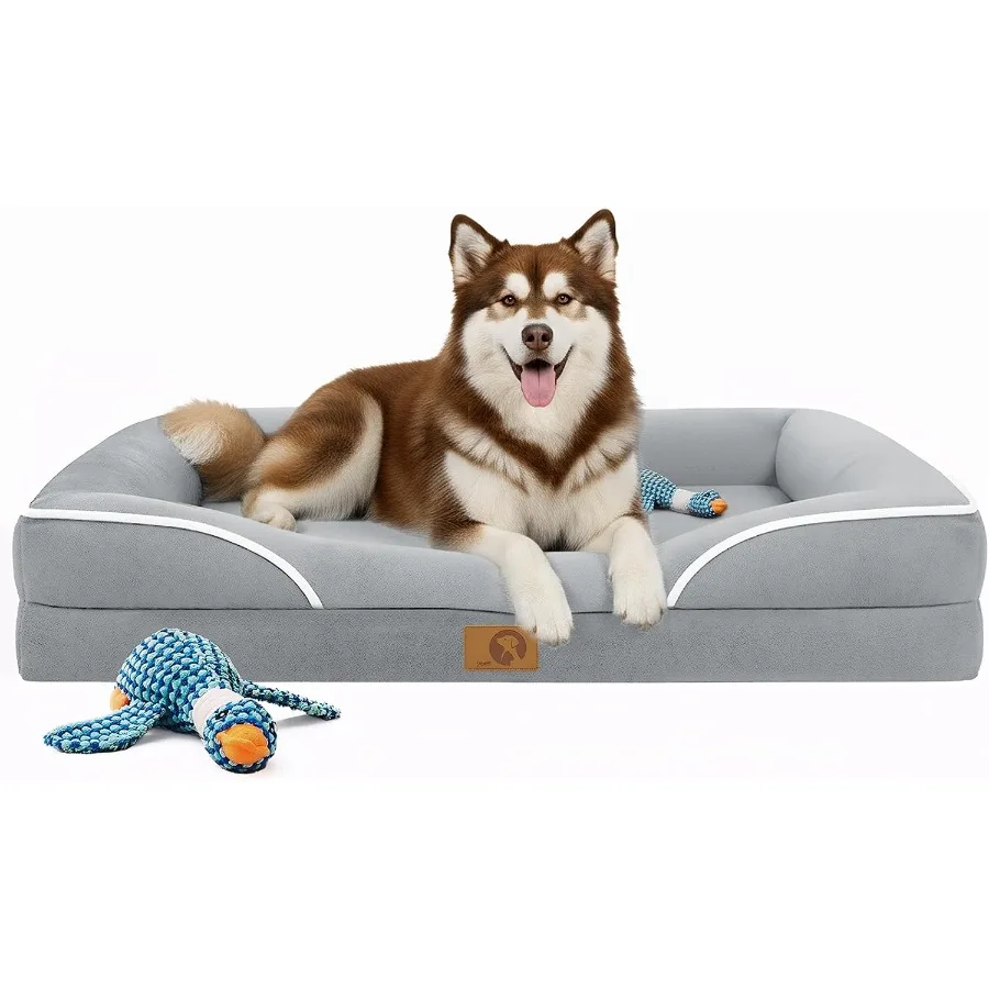 

Dog Bed for Extra Large Dog: 48x35 in Orthopedic Large Dogs Bed XXL Outdoor Pet Cat Bed Sofa Supplies with Toy Dogs Crate Pad C