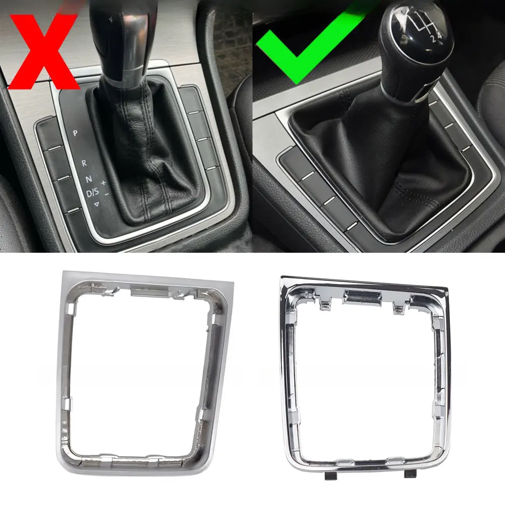 

Gear Shift Lever Dust Cover For Golf 7/7.5 For Golf For R 5GG713203A Metal Silver Matte Manual Transmission Shifter Frame