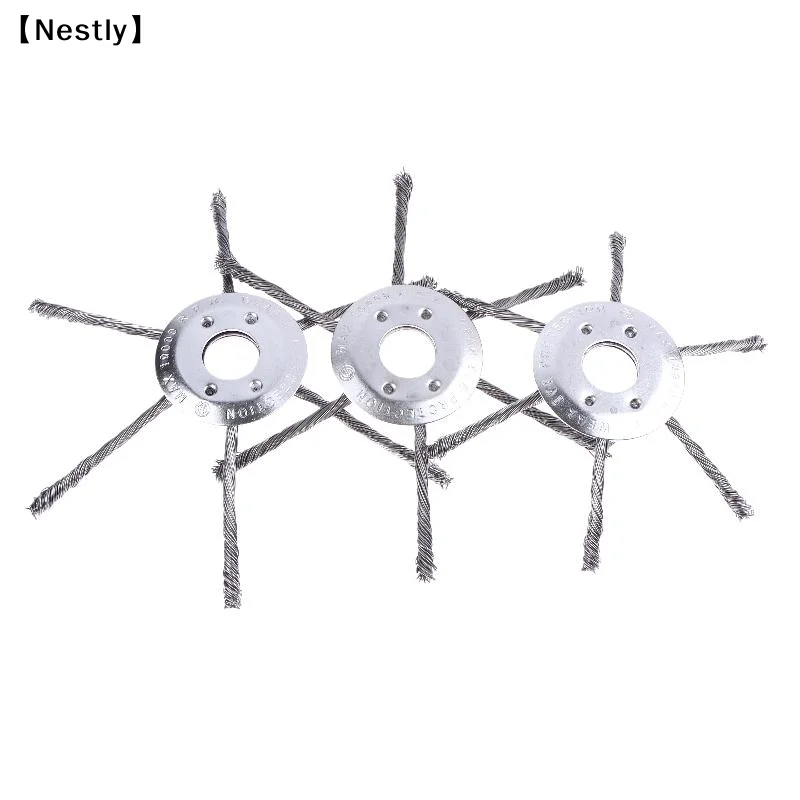 1Pcs Weed Removal Wheel Lawn Mowers Universal Parts 7/8/9-inch Lawn Mower Steel Wire Weed Trimmer Head Rust Removal Wheel〔Nest〕