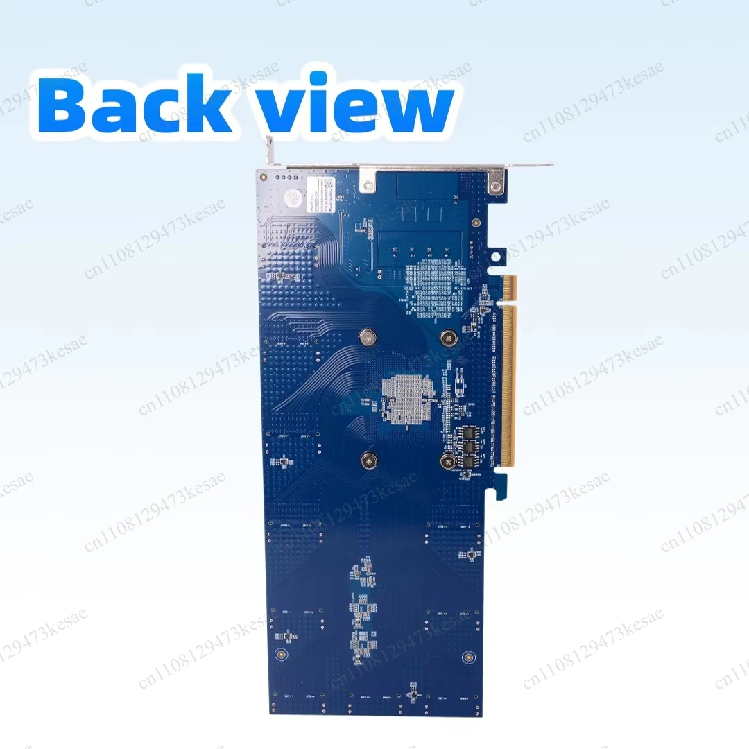 for PEX88096 PCIe 4.0 Switch Expansion Card 10x SFF-8654 8i to 5x PCIe 4.0 x16 GPU NVMe U.2 Adapter