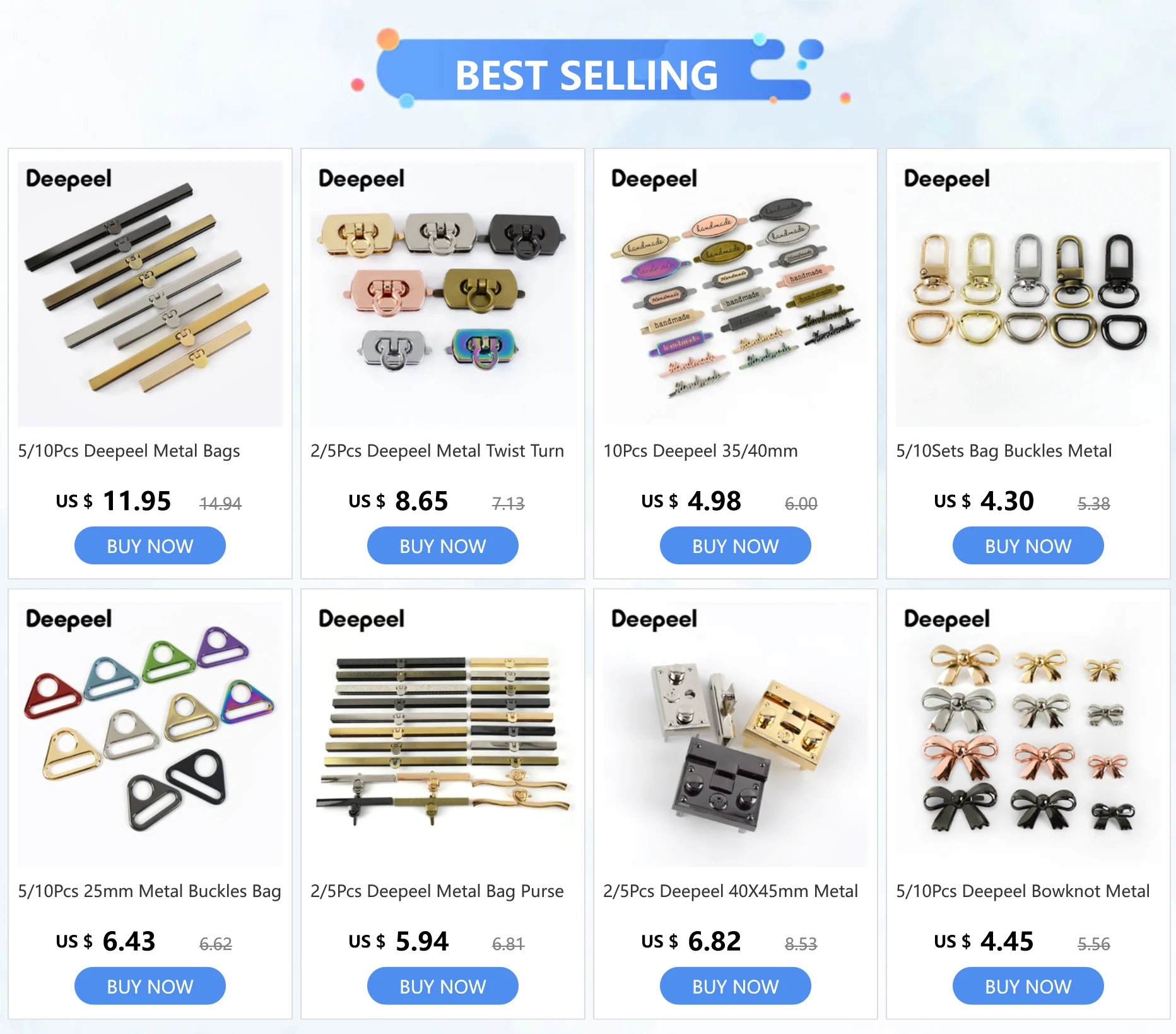 Deepeel 5/10 Stück Metall-Schleifenschnallen für Schuhe, Handtaschen, Lederhandwerk, Dekor, Etikettenschnalle für DIY-Hardware, Nähzubehör – Detail 1