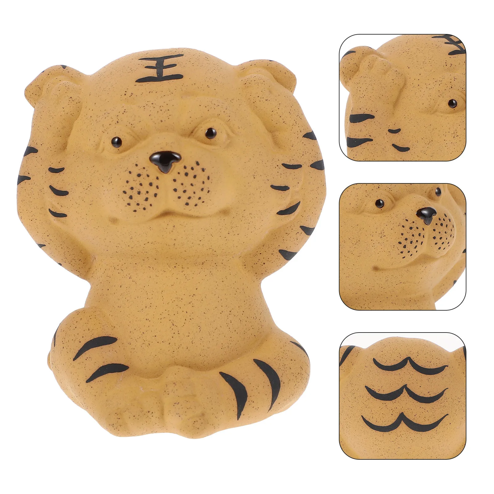 

1Pcs Lovely Mini Tiger Adornment Creative Ceramic Tea Pet Desktop Decoration Perfect Home Office Tea Table Ornament