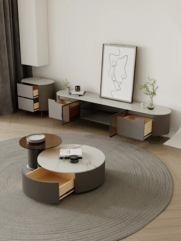 

Легкий роскошный каменный приставной столик в скандинавском стиле, дизайнерский маленький кофейный столик для гостиной, спальни, прикроватный столик для небольшой квартиры