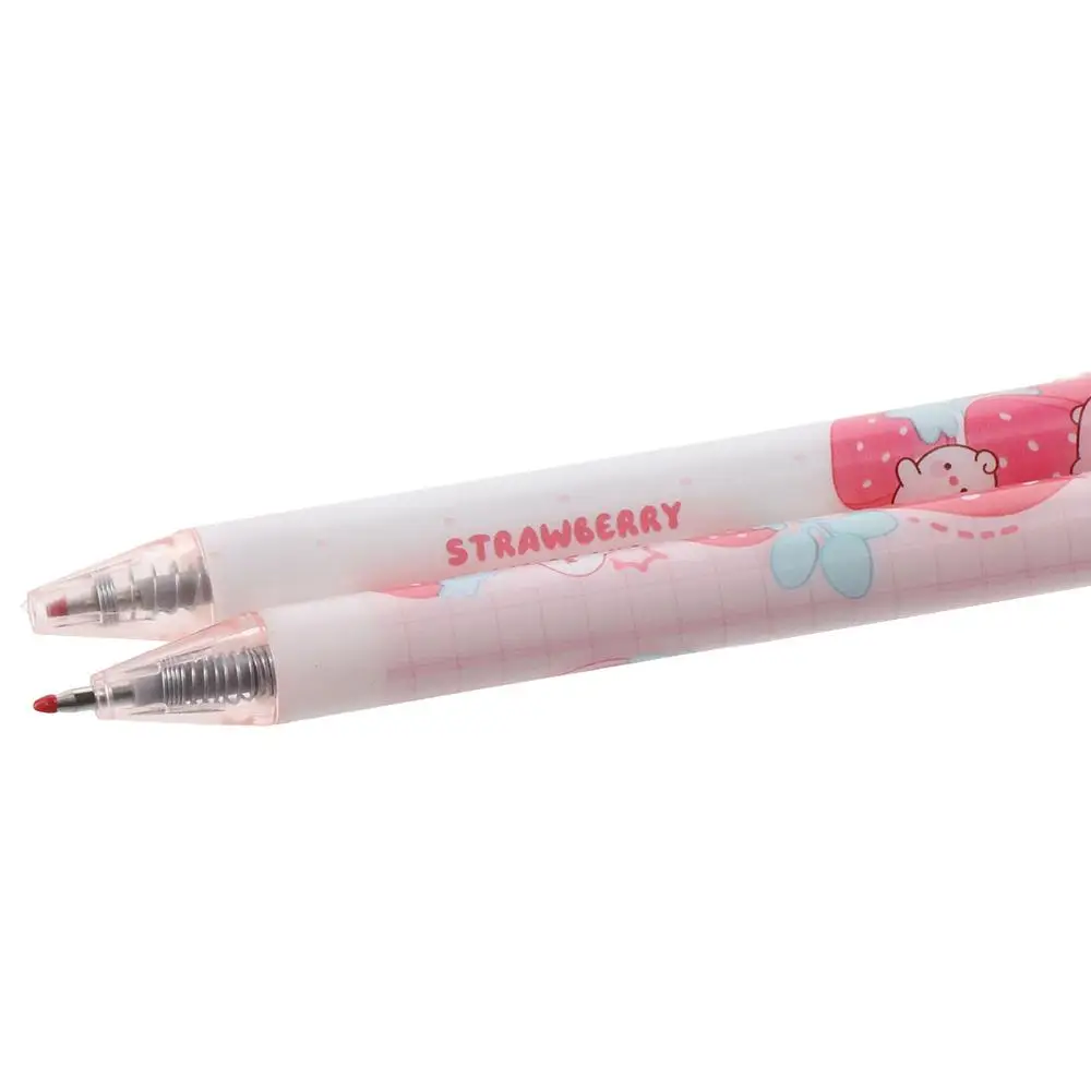 

Gifts 6Pcs Gel Pens Black Ink Retractable 0.5mm Pink Office