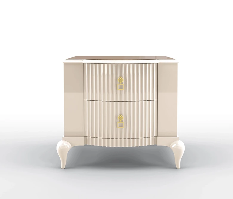 Modern Luxury Bedside Cabinet High-End Italian Post-Modern Style Solid Wood Design for Bedroom bedside cabinet