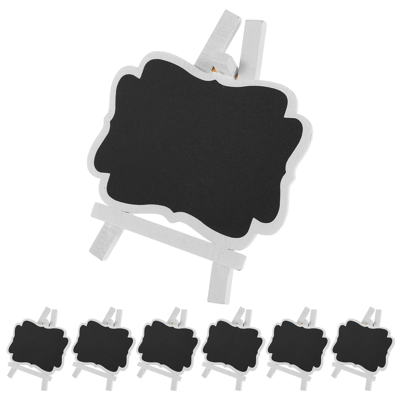 10 Pcs Mini Chalkboard Table Signs Tabletop Easel Balckboard Wooden Blackboard Plant