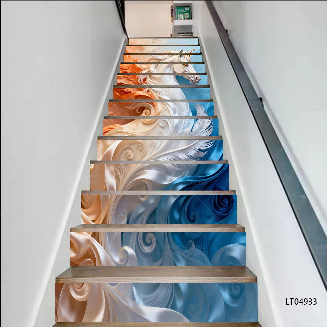Tropical Flowers, Winter Forest & Dreamy Unicorn PVC Stair Stickers, Waterproof Wear-Resistant Home Decorative Decals