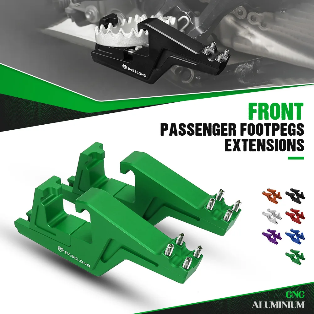 

For KAWASAKI KX250F KX250 F KX450F KX450 X KLX 450 R KLX450R KX250X KX450X KX 250 Passenger Foot Peg Extensions Extended Footpeg