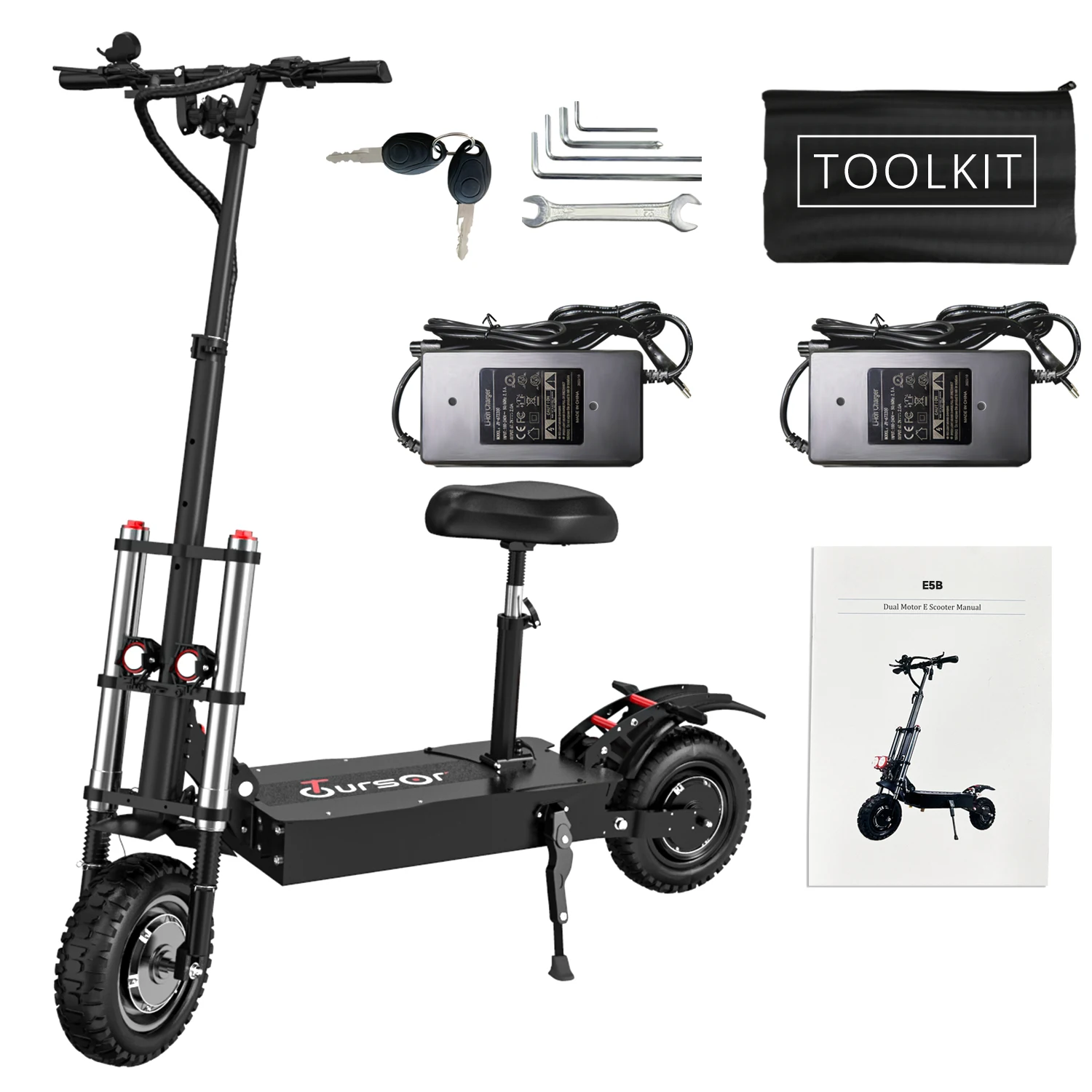 

Toursor EU US Stock E-Scooter 11inch Off Road Tire Fast Speed 85km/h 60V 6000W Adult Electric Scooter