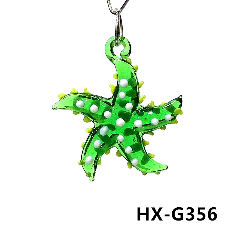 Niedliche meeres tiere Seestern Charme Miniatur glas Seestern Anhänger Dekoration für DIY Schmuck Halskette Armband Herstellung Zubehör oder Aquarium Dekoration Vorräte – Detail 12