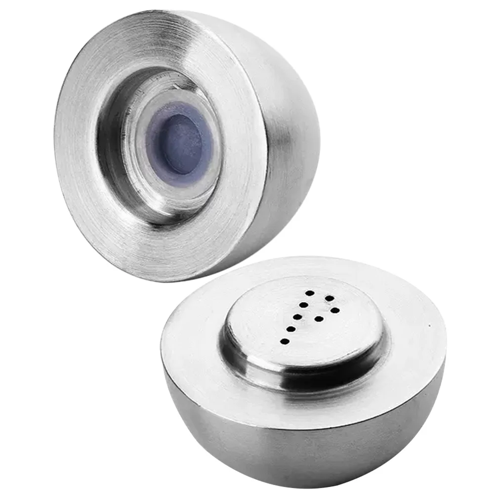 

Egg Shaped Seasoning Box Stainless Steel Spice Container Kitchen Condiment Organizer Multi-Function Storage Jar