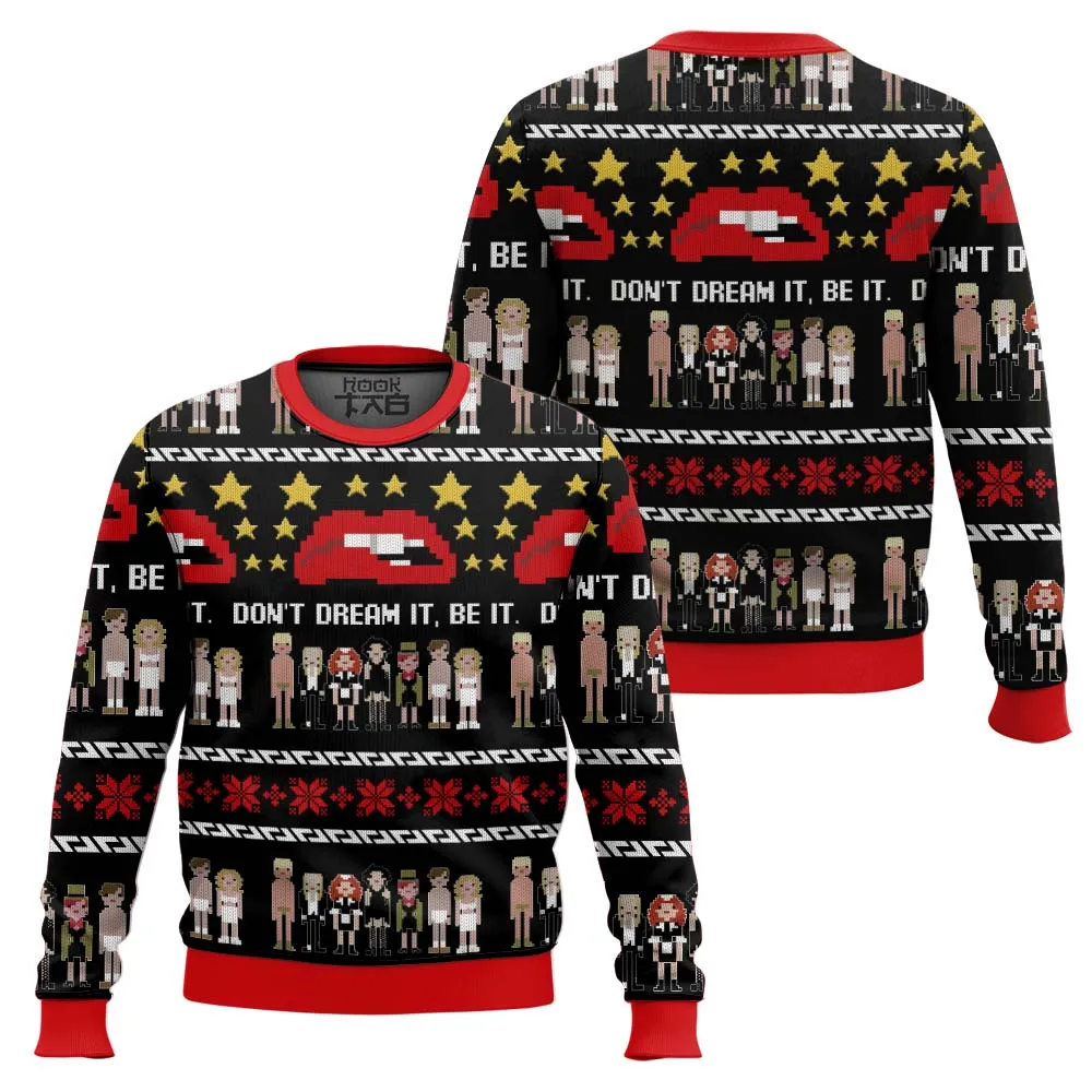 

Don’t Dream It Be It The Rocky Horror Picture Show Ugly Christmas Sweater Funny Holiday Party Pullover for Men Women Xmas Gift