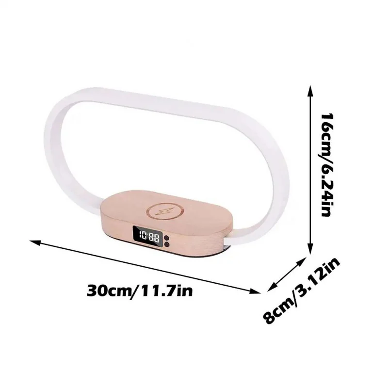 Bedroom Bedside Wireless Charger LED Table Lamp with Control Night Light Kids Adults Reading Light Eye Protection Lamp
