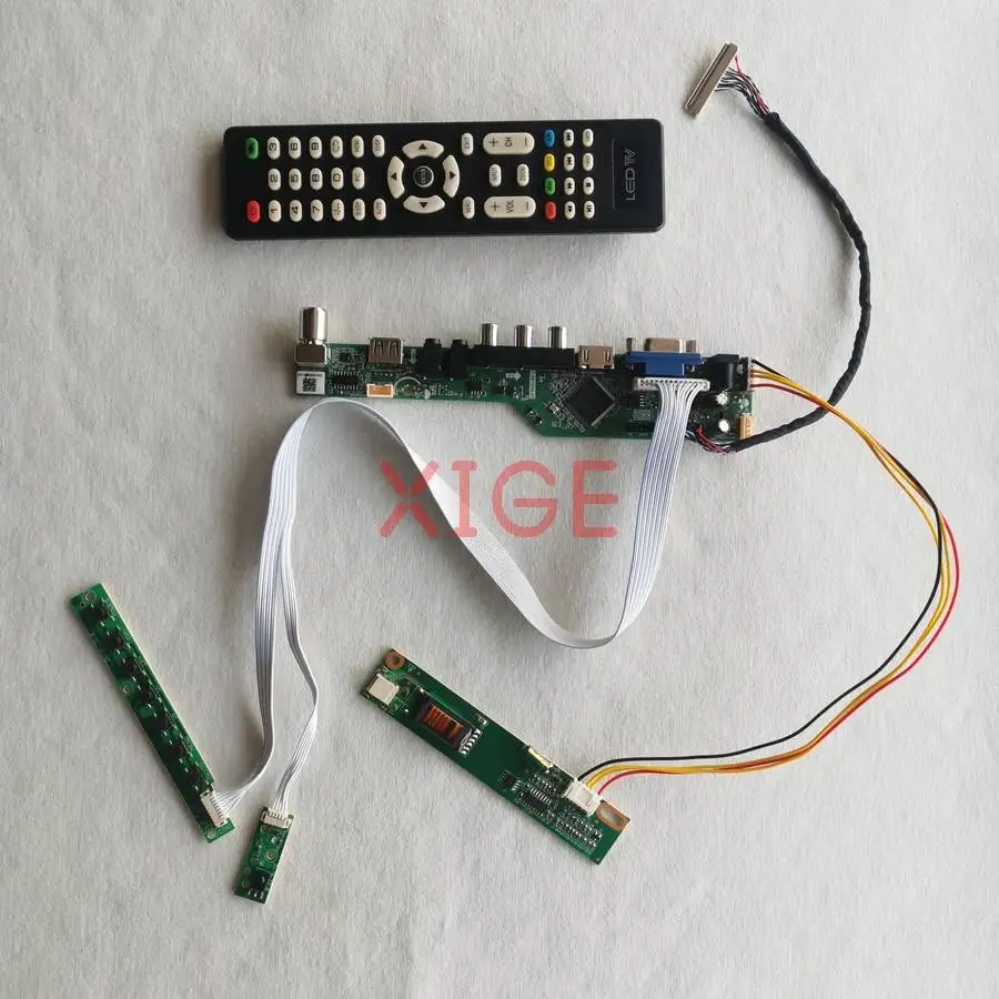 

Плата контроллера матрицы для LP154WX2, LP154WX4, LP154WX5, LP154W01, LVDS-30Pin, 1280x800, HDMI+VGA+AV+USB, 1280*800, 1CCFL, DIY-комплект