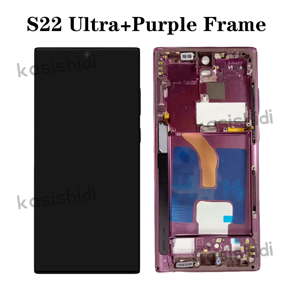 OLED For Samsung S22 Ultra LCD Display Touch Screen Digitizer Assembly For Samsung Galaxy S22 Ultra 5G LCD With Frame