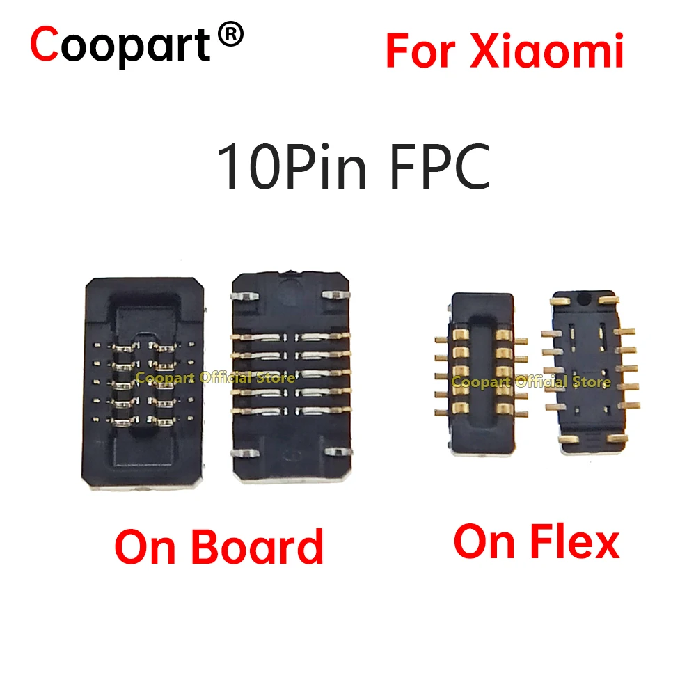 2pcs Home button Touch ID Fingerprint Sensor FPC connector For Xiaomi Mi 11 Lite For Mi Play Logic on mainboard Flex Cable 10Pin