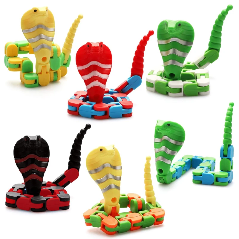 12PCS Wacky Tracks Snake Sensory Fidget Stress Relief ADHD Autism Anxiety Therapy Kids Toys Gag Gift Random Cool Stuff Funny