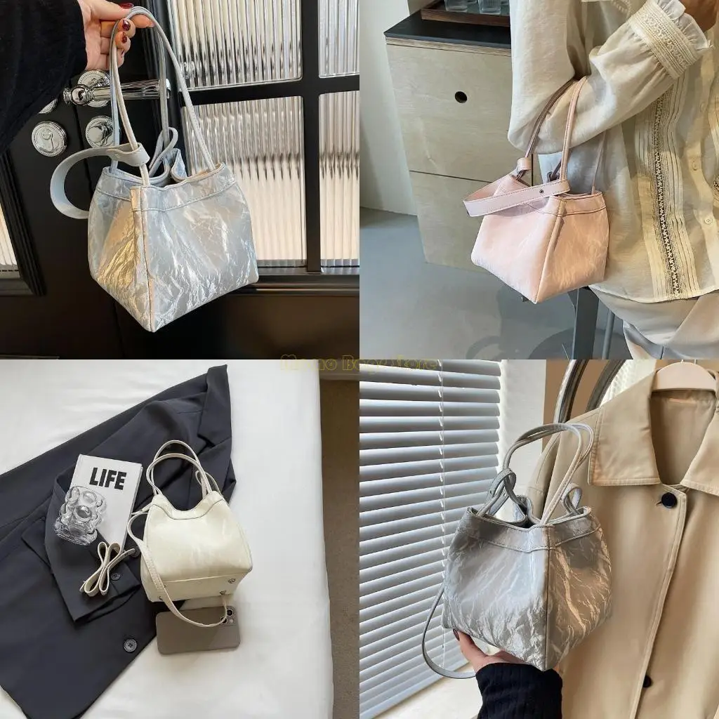 X90D حقيبة دلو تجميلية تحت الإبط من جلد البولي يوريثان مع حزام قابل للتعديل #1