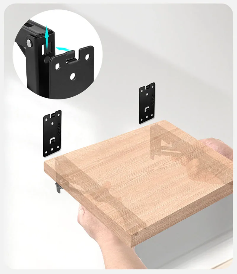 8~20 Inch Removable & Foldable Shelf Bracket With Screw,Heavy Duty Detachable Folding Bracket,Wall Mounted Folding Shelf Bracket