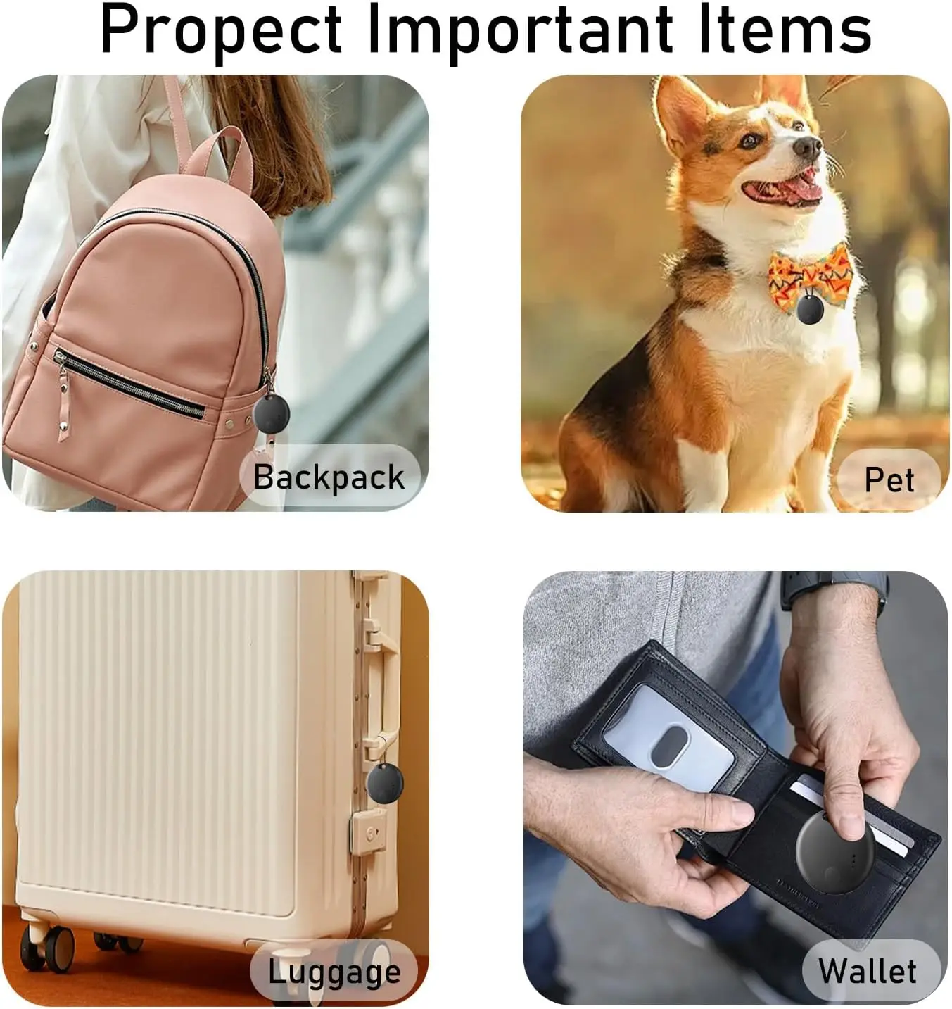 علامة بلوتوث الذكية ذات النظام المزدوج | متوافق مع Android أو iOS | مكتشف مضاد للفقدان للمفاتيح والحيوانات الأليفة والمحفظة | لا حاجة للتطبيق #4