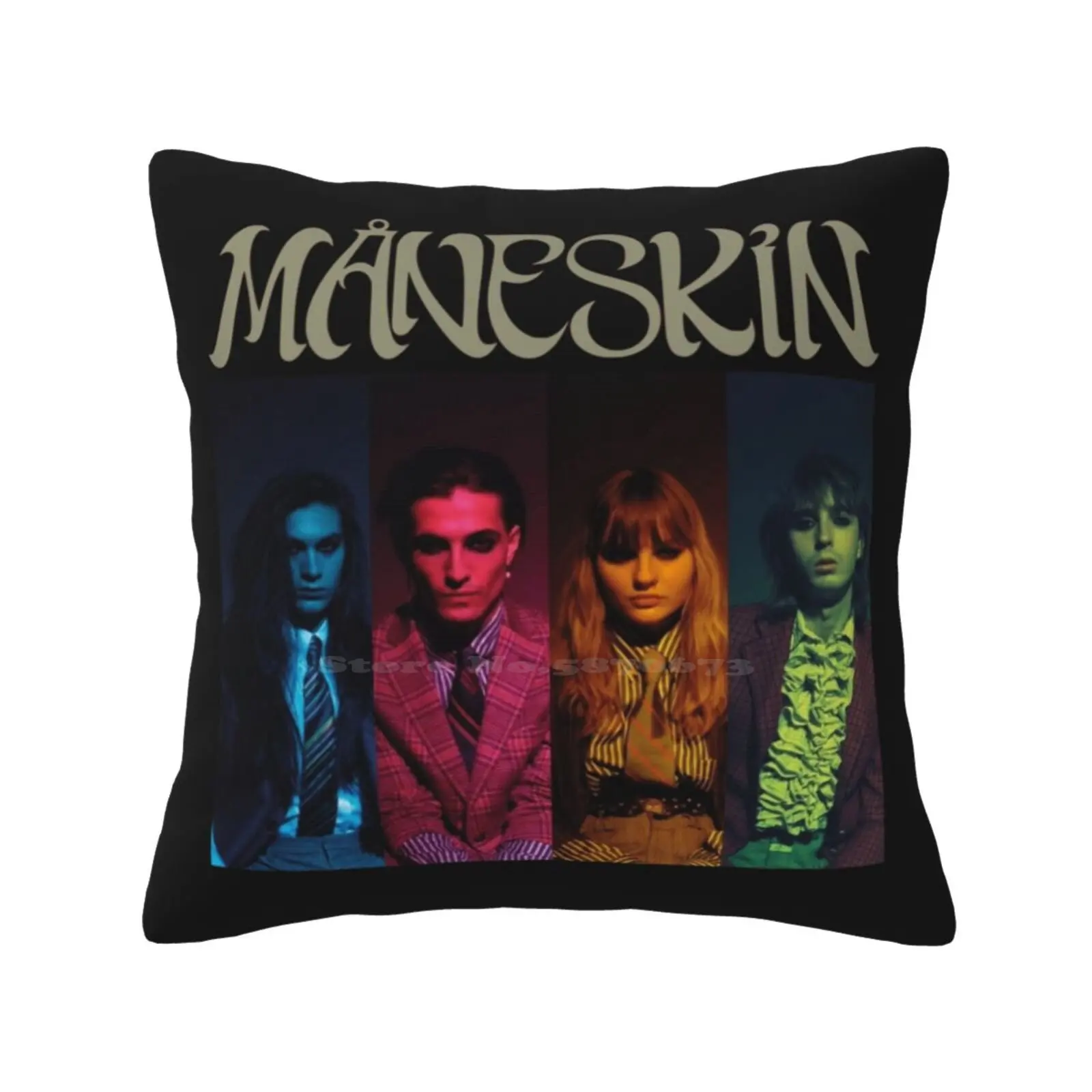 Maneskin Pillow Cover Hug Pillowcase M ? Neskin Italy Zitti E Buoni Esc Sanremo Song Contest Winners Glamrock San Remo 2021