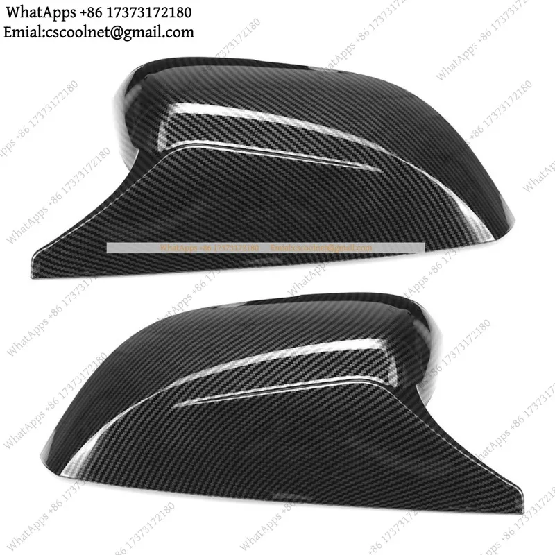 k06 For Infiniti Q50 Q60 Q70 QX30 2014-2021 Carbon Fiber Rearview Mirror Cover Caps Side Door Mirror M Style Pair
