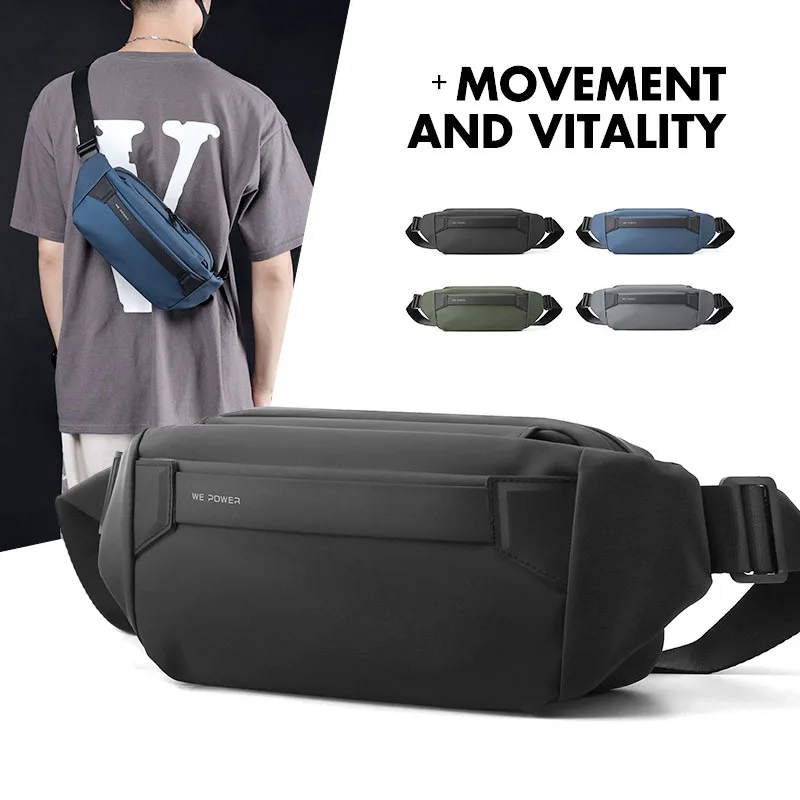 

Ультратонкая нейлоновая водонепроницаемая нагрудная сумка через плечо, большая вместительная уличная дорожная сумка на плечо, легкая поясная сумка